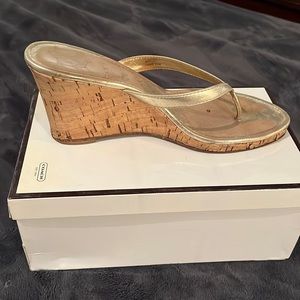 Coach Lannie Metallic Sandals
